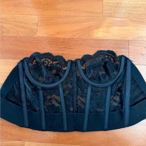 Vintage Victoria’s Secret Gold Label Black Lace Bustier - Picture 5 of 7